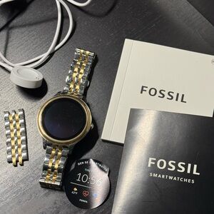 Fossil Smartwatch with Gold and Silver Accents